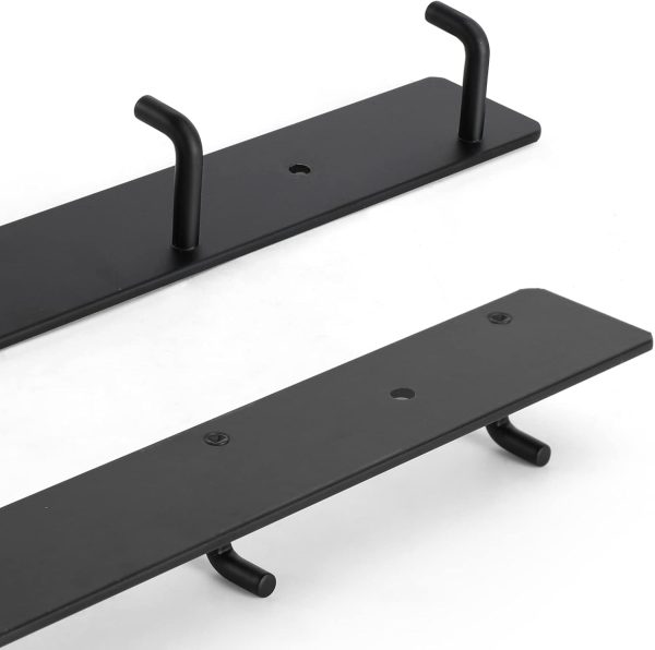 Key Holder for Wall Set of 2 Adhesive Key Holder Stainless Steel 3 Key Hooks Holder Rack Modern Key Hooks Hanger for Wall Home Kitchen Entryway Hallway Office Cabinet Bathroom (Black) - Image 5