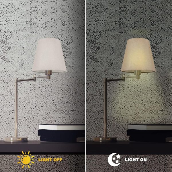 Kichvoe Kichvoe Clamped Bubble Fabric Lampshade Nightlight Bulbs Drum Chandelier Shade Cloth Lamp Covers Mini Lamp Shades Burlap Tablecloth Line Lampshade Fabric Light Shade Wall Small Tube Clip - Image 2