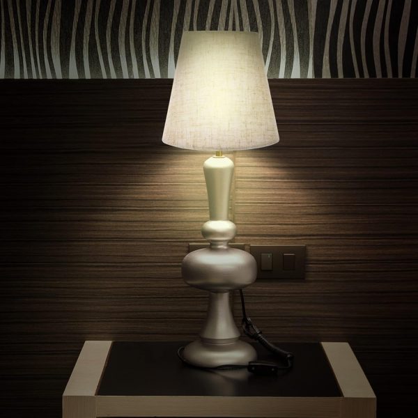 Kichvoe Kichvoe Clamped Bubble Fabric Lampshade Nightlight Bulbs Drum Chandelier Shade Cloth Lamp Covers Mini Lamp Shades Burlap Tablecloth Line Lampshade Fabric Light Shade Wall Small Tube Clip - Image 3