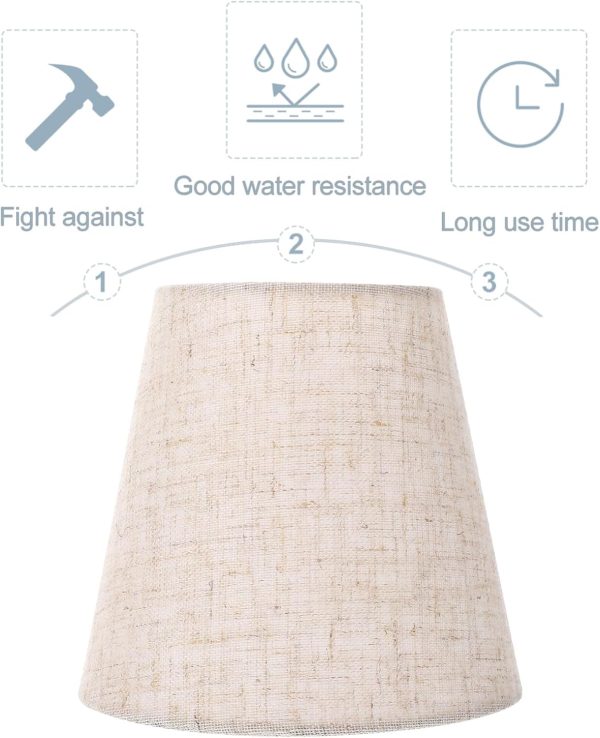 Kichvoe Kichvoe Clamped Bubble Fabric Lampshade Nightlight Bulbs Drum Chandelier Shade Cloth Lamp Covers Mini Lamp Shades Burlap Tablecloth Line Lampshade Fabric Light Shade Wall Small Tube Clip - Image 4