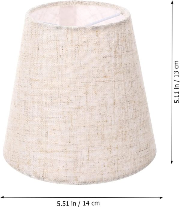 Kichvoe Kichvoe Clamped Bubble Fabric Lampshade Nightlight Bulbs Drum Chandelier Shade Cloth Lamp Covers Mini Lamp Shades Burlap Tablecloth Line Lampshade Fabric Light Shade Wall Small Tube Clip - Image 5