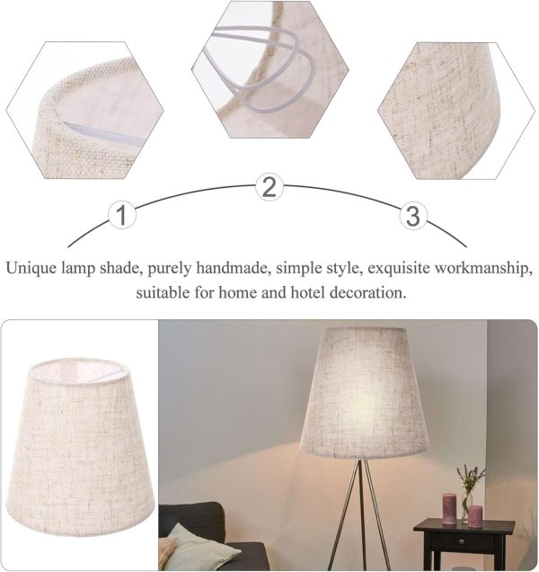 Kichvoe Kichvoe Clamped Bubble Fabric Lampshade Nightlight Bulbs Drum Chandelier Shade Cloth Lamp Covers Mini Lamp Shades Burlap Tablecloth Line Lampshade Fabric Light Shade Wall Small Tube Clip - Image 6