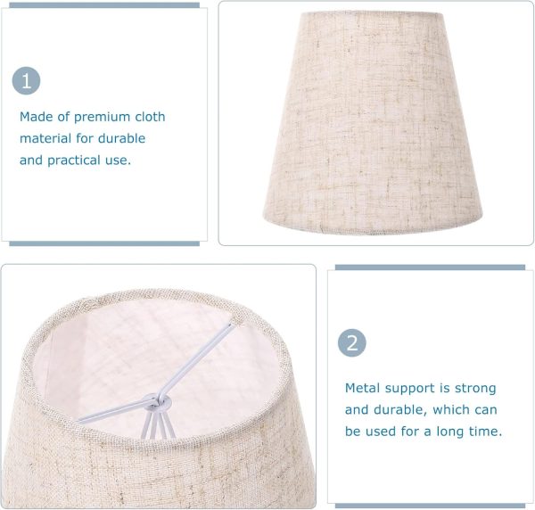 Kichvoe Kichvoe Clamped Bubble Fabric Lampshade Nightlight Bulbs Drum Chandelier Shade Cloth Lamp Covers Mini Lamp Shades Burlap Tablecloth Line Lampshade Fabric Light Shade Wall Small Tube Clip - Image 7