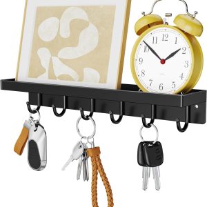 niffgaff Larger Key Holder for Wall - Self Adhesive Key Rack - Key Hooks for Wall Decorative - New Type Key Hangers for Wall Decor - Stainless Key Hooks Mail Holder