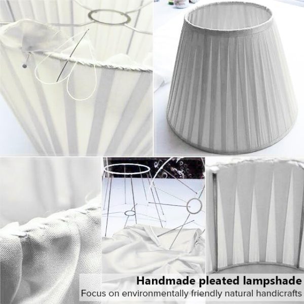 Set of 6 Natural Linen White Clip On Chandelier Lamp Shades For Chandeliers, Wall Lamps, And Other Lighting Fixtures Using E12 Bulbs 4 * 6 * 5 Inch - Image 5