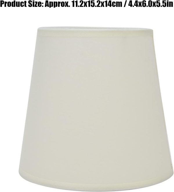 Small Lamp Shade Set of 2, Chandelier Mini Lamp Shade Light Shades for Lamps Barrel Fabric Lampshade for Table Lamp and Floor(White) - Image 5